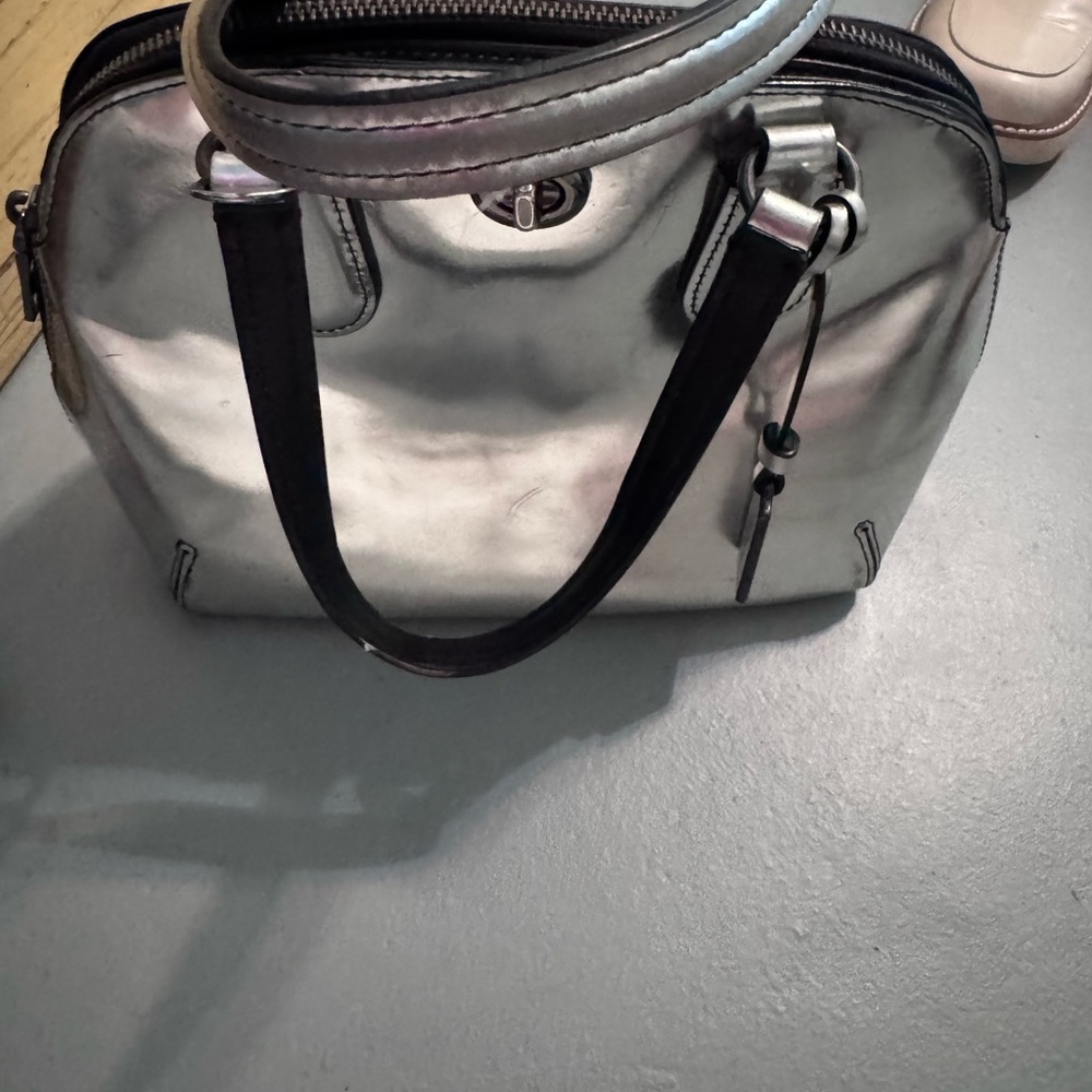 Coach Metallic Silver Keychain - Picture 3 of 3